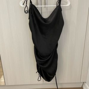 Adika black ruched dress